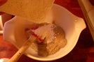 Adding flour