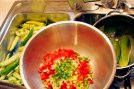 Washing&nbsp;peppers,&nbsp;making&nbsp;gazpacho